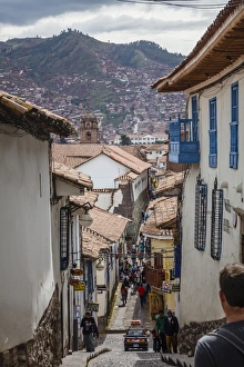 San Blas Prints: Street scene in San Blas neighbourhood