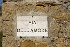 Pienza Prints: Street sign