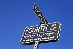 Images Dated 23rd March 2009: Street signs, 4th Avenue Shopping District, Tucson, Pima County, Arizona