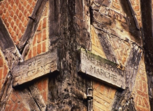 Indre Et Loire Prints: Detail of street signs, Old Town, Tours, Indre-et-Loire, Loire Valley, France, Europe