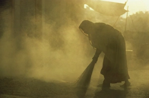 Images Dated 29th November 2007: Street sweeper, northern India, India, Asia