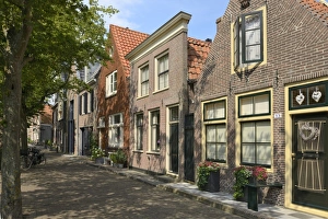North Holland Prints: Street of uniquely individual Dutch houses
