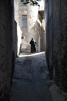The streets of Urzulei, Sardinia, Italy, Europe