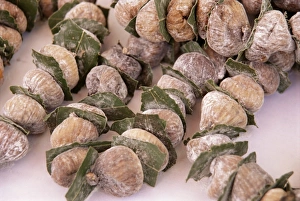 Nourishment Prints: Strings of dried figs in the market, Dubrovnik, Dalmatia, Croatia, Europe