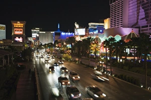 Taxicab Prints: The Strip (Las Vegas Boulevard) at night