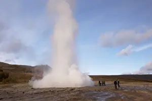 Strokkur Prints: Strokkur (the Churn) erupts every 5-10 minutes to heights of up to 20 meters (70ft)