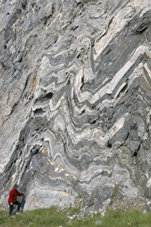 Strong folding in garnet gneiss