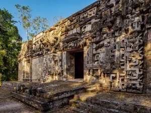 Sculptural Prints: Structure II, monster mouth temple at sunset