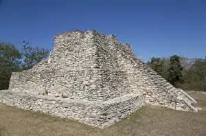 Classic Period Prints: Structure Q-62, Mayapan, Mayan archaeological site, Yucatan, Mexico, North America