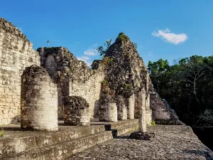 Pillars Prints: Structure VIII, Becan Archaeological Site, Campeche State, Mexico