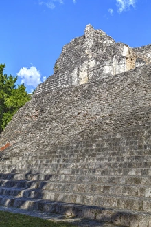 Becan Prints: Structure VIII, Becan, Mayan Ruins, Campeche, Mexico, North America