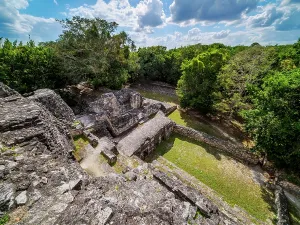 Becan Prints: Structure X, Becan Archaeological Site, Campeche State, Mexico