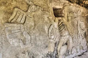 Relief Prints: Stucco Relief Figures, Kukulcan Temple