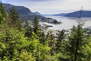 Wrangell Prints: Stunning view, Wrangell and landscape from Mount Dewey trail lookout