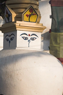 Swayambhunath Prints: Stupas at the base of Swayambhunath Stupa (Monkey Temple)