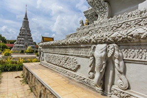 Phnom Penh Prints: Stupas in the Royal Palace, in the capital city of Phnom Penh