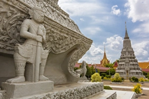 Phnom Penh Prints: Stupas in front of the Silver Pagoda in the Royal Palace