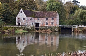 Water Mill Prints: Sturminster Newton Mill and River Stour, Dorset, England, United Kingdom, Europe