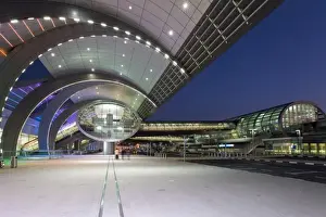 Air Port Prints: Stylish modern architecture of Terminal 3 opened in 2010, Dubai International Airport
