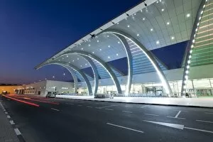 Architecture Collection: Stylish modern architecture of Terminal 3 opened in 2010, Dubai International Airport