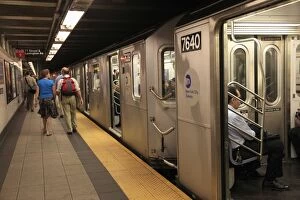 Platform Collection: Subway, Manhattan, New York City, United States of America, North America