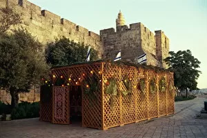 Images Dated 8th April 2008: Succot (Succoth) (Sukkot), Festival of the Tabernacles, Tower of David