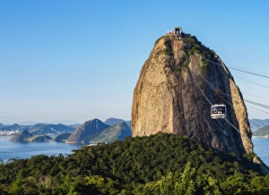 Typically Brazilian Prints: Sugarloaf Mountain Cable Car, Rio de Janeiro, Brazil, South America