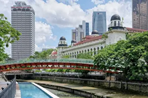 Planning Prints: Sultan Abdul Samad Jamek building along the River of Life, Kuala Lumpur, Malaysia, Asia