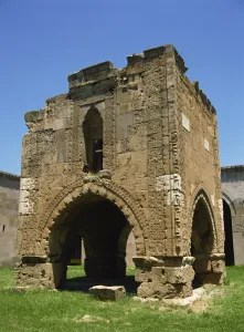 Caravanserai Prints: Sultan Hani Kervanserai near Sivas, a fine example of a Seljuk caravanserai mosque