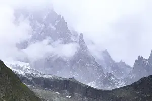 Meteorological Prints: Summer blizzard on Monzino Hut and Aiguille Noire de Peuterey, Monzino Hut, Veny Valley