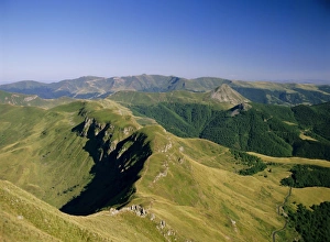 Auvergne Prints: Summer evening, Cantal, Massif Central, Auvergne, France, Europe