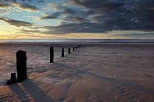 Norfolk Prints: A summer sunset at Brancaster, Norfolk, England, United Kingdom, Europe