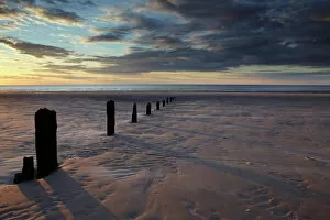 Wood Collection: A summer sunset at Brancaster, Norfolk, England, United Kingdom, Europe