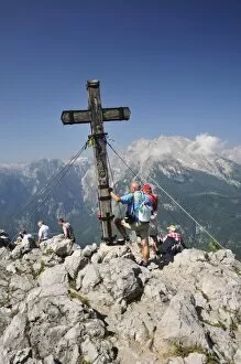 Images Dated 16th July 2010: Summit cross, Jenner, Berchtesgadener Land, Bavaria, Germany, Europe