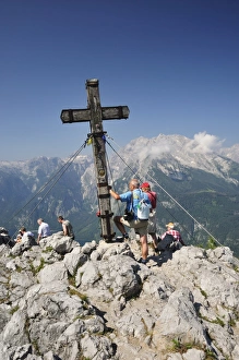 Walkers Prints: Summit cross, Jenner, Berchtesgadener Land, Bavaria, Germany, Europe