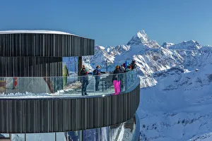 Mountaintop Prints: Summit restaurant on Nebelhorn summit