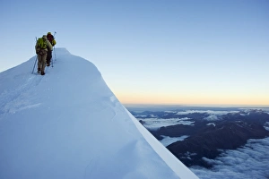 Alps Prints: Summit ridge of Mont Blanc, 4810m, Chamonix, French Alps, France, Europe