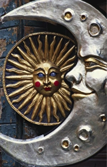 Anthropomorphic Face Prints: Sun and Moon Venetian Carnival Masks, Italy