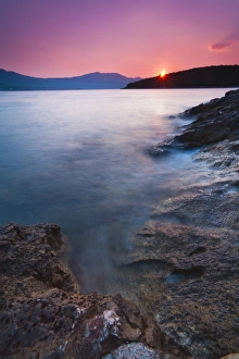 Adriatic Prints: Sun star at sunrise in Korcula Town