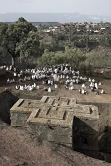 Sunday Mass is celebrated at the rock-hewn church of Bet Giyorgis (St. George)