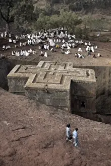 Sunday Mass is celebrated at the rock-hewn church of Bet Giyorgis (St. George)