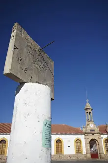 Number Prints: Sundial in Plaza Anzures, Sucre, UNESCO World Heritage Site, Bolivia, South America