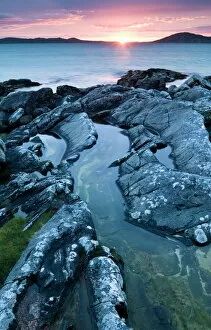 Sunet from Seilebost beach, Isle of Harris, Outer Hebrides, Scotland, United Kingdom