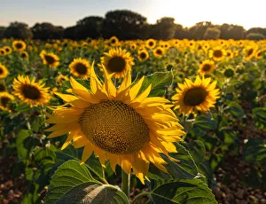 Grasslands Prints: Sunflower field in Brihuega, Guadalajara, Spain, Europe