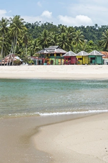 Sungai Pinang Beach and Rasta Beach Bungalows, near Padang in West Sumatra, Indonesia