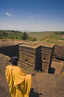 Stick Prints: The Sunken Rock Hewn church of Bet Giyorgis (St George), Lalibela, Northern Ethiopia