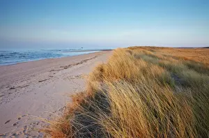Norfolk Prints: A sunny spring evening at Holkham Bay on the North Norfolk coast, Norfolk