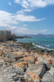 Cruise Prints: Sunny view of the rocky coastline in Heraklion