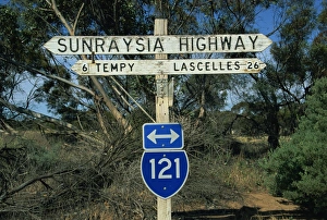 Directions Prints: Sunraysia Highway, Victoria, Australia, Pacific