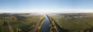 Nouvelle Aquitaine Prints: Sunrise over Adour River, Les Landes, Nouvelle-Aquitaine, France, Europe